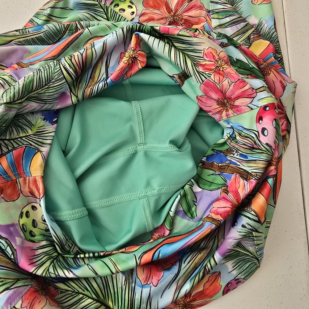 Dona Jo Skort Tennis Pickleball Size 1 Small Multi Color Tropical Floral Stretch - Picture 8 of 8